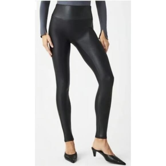 SPANX Faux Leather Leather-Like Vegan Leather Leggings, Small - Picture 3 of 8